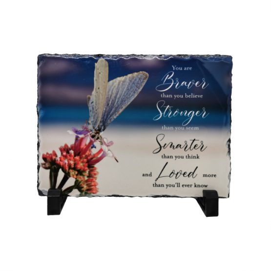 thinking of you photo slate gift with stands